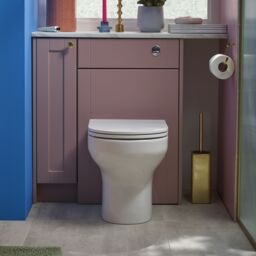 Ashford Matt Dusty Pink Shaker Freestanding Toilet Cabinet (H)820mm X (W)495mm - thumbnail 2