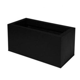 Primrose Zinc Steel Outdoor Black Weather Resistant Patio Planter 50Cm - thumbnail 3