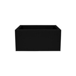 Primrose Zinc Steel Outdoor Black Weather Resistant Patio Planter 50Cm - thumbnail 2