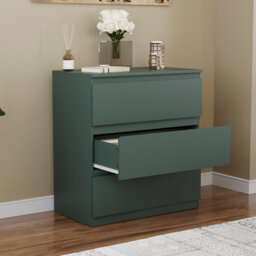 Lassic Vida Designs Denver Green 3 Drawer Chest Of Drawers (H) 770mm (W) 700mm (D) 400mm - thumbnail 6