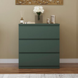 Lassic Vida Designs Denver Green 3 Drawer Chest Of Drawers (H) 770mm (W) 700mm (D) 400mm - thumbnail 4