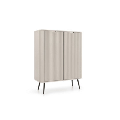 Arte Luxurious Zova Highboard Cabinet H1290mm W1030mm D390mm In Cashmere - Opulent Storage Oasis - image 1