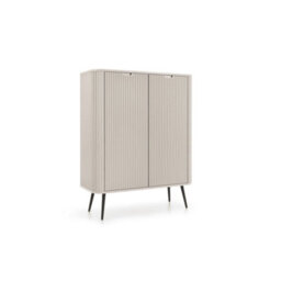 Arte Luxurious Zova Highboard Cabinet H1290mm W1030mm D390mm In Cashmere - Opulent Storage Oasis - thumbnail 1