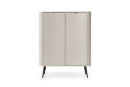 Arte Luxurious Zova Highboard Cabinet H1290mm W1030mm D390mm In Cashmere - Opulent Storage Oasis - thumbnail 3
