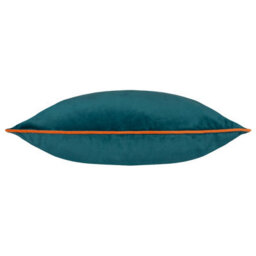 furn. Furn Meridian Velvet Piped Polyester Filled Cushion, Teal/tiger, 58 X 58Cm - thumbnail 2