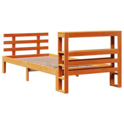 Berkfield Bed Frame With Headboard Without Mattress Wax Brown 100X200 Cm - thumbnail 8