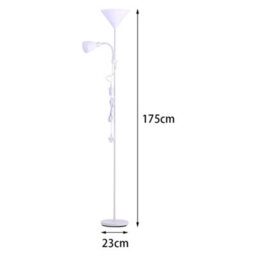 Living And Home 175 Cm White Metal E27&e14 Base Mother&child Floor Light Floor Lamp With Individual Switch For Bedroom Living Room - thumbnail 8