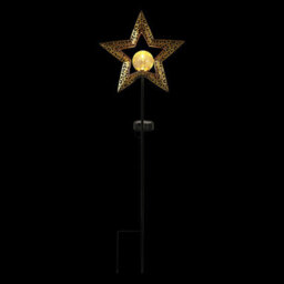 Taylor & Brown Solar Star Lanterncrackle Glass Globe Stake, Waterproof Warm White Led Garden Light For Patio, Lawn, Pathway - thumbnail 8