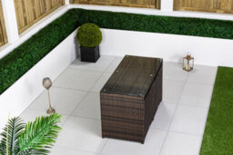 Giardino 2 - 4 Seater Cube Bistro Table And Chairs Set 2 - Garden Table And Chairs Patio Furniture With Cover - Brown - thumbnail 5