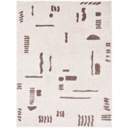 Livabliss Fossay Shaggy-Washable Beige Brown Modern Hig Pile Living Bedroom Rug 140 X 200 Cm Easy Care, Non Shedding - thumbnail 1
