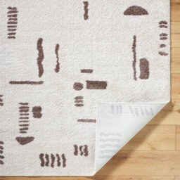 Livabliss Fossay Shaggy-Washable Beige Brown Modern Hig Pile Living Bedroom Rug 140 X 200 Cm Easy Care, Non Shedding - thumbnail 4