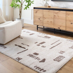 Livabliss Fossay Shaggy-Washable Beige Brown Modern Hig Pile Living Bedroom Rug 140 X 200 Cm Easy Care, Non Shedding - thumbnail 2