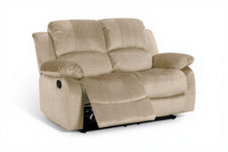 Chenille Fabric Oatmeal Beige 2 Seater Manual Recliner Sofa Valencia - thumbnail 4