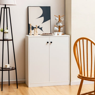 Costway 2-Door Storage Cabinet Buffet Cabinet W/ 3 Shelves Sideboard Kitchen Hallway - image 1