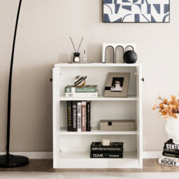 Costway 2-Door Storage Cabinet Buffet Cabinet W/ 3 Shelves Sideboard Kitchen Hallway - thumbnail 4