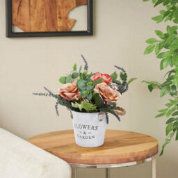 Thehotsale Artificial Roses Orange Artificial Flowers Lifelike Fake Faux Flowers Tabletop Decor - thumbnail 1