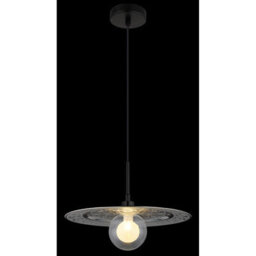 Luminosa Lighting Luminosa Riga Silver Dome Pendant Ceiling Light Matt Black 1X G9 - thumbnail 4