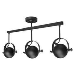 Long Life Lamps Company 3 Way Ceiling Spot Light Adjustable Eyeball Gu10 Black Metal Finish M0075-F - thumbnail 3