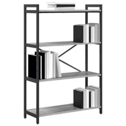 Berkfield Modern Bookcase Grey Sonoma 80 X 30 X 118 Cm Engineered Wood - thumbnail 3