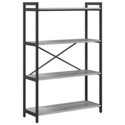 Berkfield Modern Bookcase Grey Sonoma 80 X 30 X 118 Cm Engineered Wood