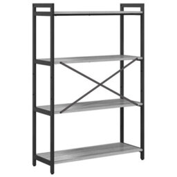 Berkfield Modern Bookcase Grey Sonoma 80 X 30 X 118 Cm Engineered Wood - thumbnail 7