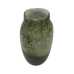 Vanity Living 35.5Cm Green Handmade Glass Vase, Decorative Vase For Living Room - thumbnail 3