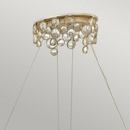 Elstead Lighting Anya Linear Chandelier - Silver Leaf - thumbnail 2