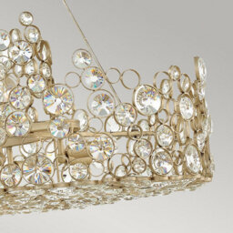 Elstead Lighting Anya Linear Chandelier - Silver Leaf - thumbnail 3