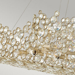 Elstead Lighting Anya Linear Chandelier - Silver Leaf - thumbnail 4