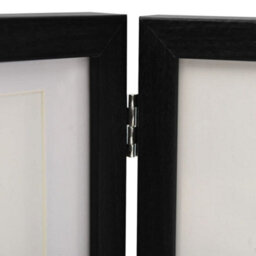 Berkfield Trifold Photo Frame Collage Black 28X18 Cm+2X - thumbnail 5