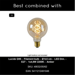 Lucide Corina - Flush Ceiling Light - 40 Cm - 1Xe27 - Cream - thumbnail 7