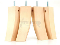 L&F 4X Replacement Furniture Legs Solid Wood Feet 185mm Height Sofas Chairs Settee Cabinets M8(8mm) Tsp2022 (Raw) - thumbnail 5
