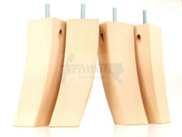 L&F 4X Replacement Furniture Legs Solid Wood Feet 185mm Height Sofas Chairs Settee Cabinets M8(8mm) Tsp2022 (Raw) - thumbnail 7