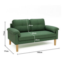 Bealife 2-Seater Sofa With Armrest And Side Pocket, Modern Fabric, 145 X 77 X 77 Cm - thumbnail 5