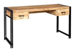Buttercup Farm Cosmo Industrial Desk - Solid Mango Wood - L60 X W151 X H77 Cm - thumbnail 2