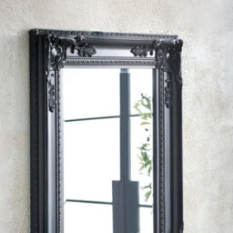 Julian Bowen Palais Black Dress Mirror, Wood Frame, Rectangular, Full Length, Freestanding, 130 X 40 X 3.5Cm - thumbnail 5