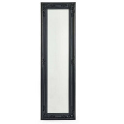 Julian Bowen Palais Black Dress Mirror, Wood Frame, Rectangular, Full Length, Freestanding, 130 X 40 X 3.5Cm - thumbnail 3