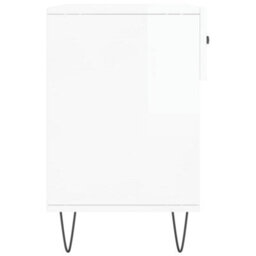 Berkfield Industrial Shoe Bench High Gloss White 102X35X55 Cm Engineered Wood - thumbnail 7