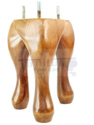 L&F Queen Anne Wooden Legs Dark Oak Stain 150mm High Set Of 4 Replacement Furniture Feet Chairs Sofas Footstools M8 (8mm) - thumbnail 5