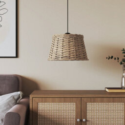 Walplus Ceiling Lamp Shade Brown 38X23 Cm Wicker - thumbnail 1