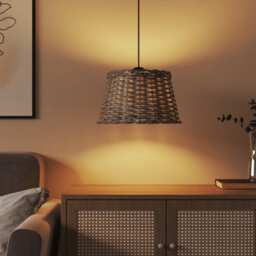 Walplus Ceiling Lamp Shade Brown 38X23 Cm Wicker - thumbnail 3