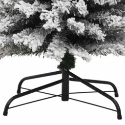 Walplus Slim Artificial Christmas Tree With Flocked Snow Green 210 Cm Pvc - thumbnail 6