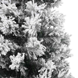 Walplus Slim Artificial Christmas Tree With Flocked Snow Green 210 Cm Pvc - thumbnail 5