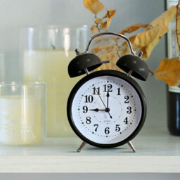 23Cm Vintage Twin Bell Retro Clock With Night Light Battery Operated Analogue Quartz Loud Alarm Clock For Bedroom - thumbnail 3