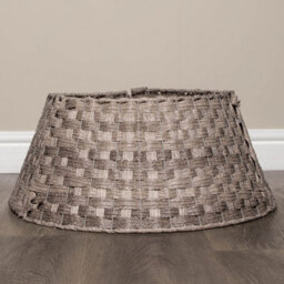 40Or58Cm Samuel Alexander Medium Kd Plastic Wicker Rattan Woven Christmas Tree Skirt In Grey - thumbnail 6