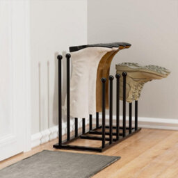 4 Pair Metal Welly Boot Stand Rack Indoor Outdoor Boots Storage Holder Organiser - thumbnail 7