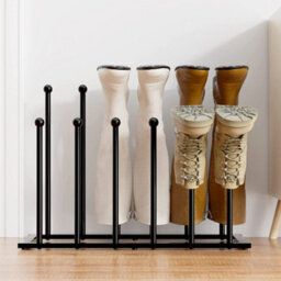 4 Pair Metal Welly Boot Stand Rack Indoor Outdoor Boots Storage Holder Organiser - thumbnail 3