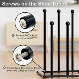 4 Pair Metal Welly Boot Stand Rack Indoor Outdoor Boots Storage Holder Organiser - thumbnail 4