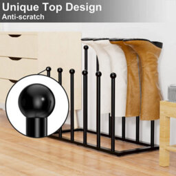 4 Pair Metal Welly Boot Stand Rack Indoor Outdoor Boots Storage Holder Organiser - thumbnail 5