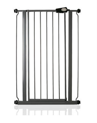 Safetots Extra Tall Narrow Metal Safety Gate Pressure Fit, 68.5Cm - 75Cm, Slate Grey, 104Cm In Height, Extra Tall Baby Gate - image 1